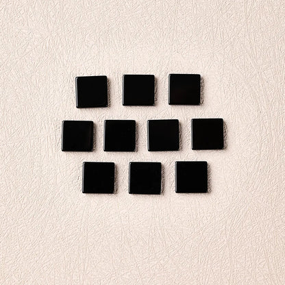 10 PCS/Package 20 PCS/Package Diameter 10mm Diameter 12mm Diameter 14mm Natural Stone Agate Square Solid Color Polished Interface