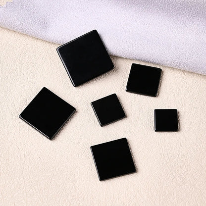 10 PCS/Package 20 PCS/Package Diameter 10mm Diameter 12mm Diameter 14mm Natural Stone Agate Square Solid Color Polished Interface