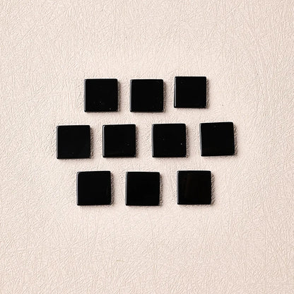 10 PCS/Package 20 PCS/Package Diameter 10mm Diameter 12mm Diameter 14mm Natural Stone Agate Square Solid Color Polished Interface