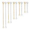 10 PCS/Package 25mm 50mm 75mm 304 Stainless Steel Solid Color Extension Chain