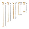 10 PCS/Package 25mm 50mm 75mm 304 Stainless Steel Solid Color Extension Chain