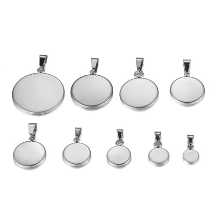 10 PCS/Package 304 Stainless Steel Solid Color Pendant