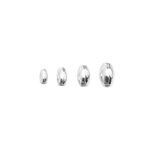 10 PCS/Package 5 PCS/Package Diameter 3mm Diameter 4mm Diameter 5mm Hole 1~1.9mm Sterling Silver Jewelry Eye Egg Polished Beads Spacer Bars