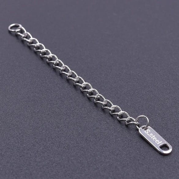 10 PCS/Package 6*60mm 304 Stainless Steel Geometric Polished Extension Chain