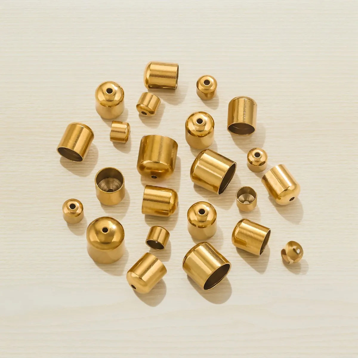 10 PCS/Package 7 * 8mm Hole 6~9.9mm 304 Stainless Steel Fish CAP Head Accessories Beads Jewelry Buckle