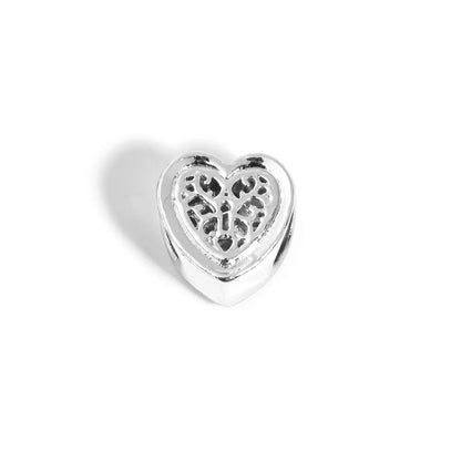 10 PCS/Package Alloy Heart Shape Crown Notes Beads