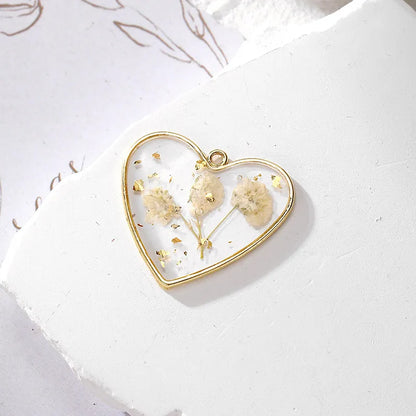 10 PCS/Package Alloy Heart Shape Pendant