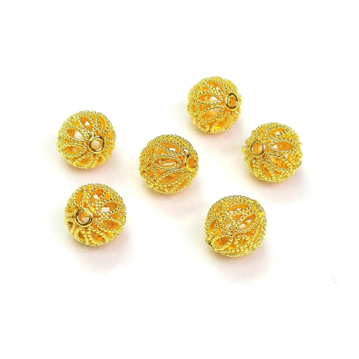 10 PCS/Package Copper Solid Color Beads