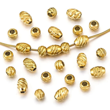 10 PCS/Package Diameter 5mm Hole 2~2.9mm 304 Stainless Steel Solid Color Polished Beads