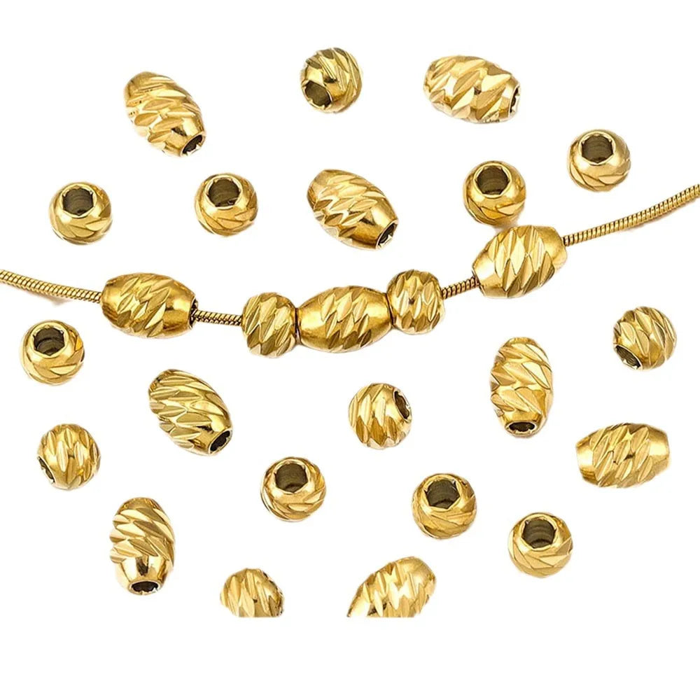 10 PCS/Package Diameter 5mm Hole 2~2.9mm 304 Stainless Steel Solid Color Polished Beads