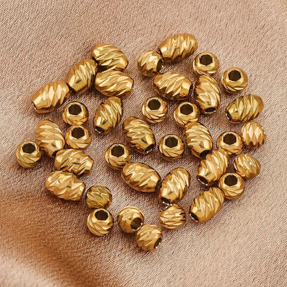 10 PCS/Package Diameter 5mm Hole 2~2.9mm 304 Stainless Steel Solid Color Polished Beads