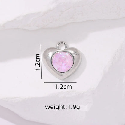 10 PCS/Package Hole Under 1mm Alloy Alloy Heart Shape Pendant