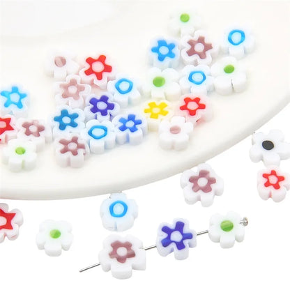 10 PCS/Package Glass Flower Beads