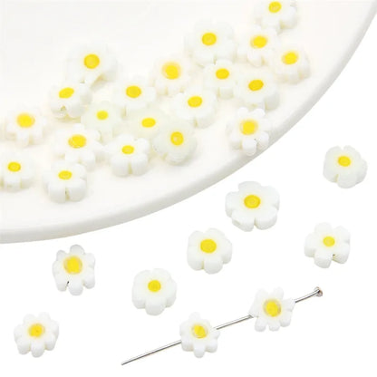 10 PCS/Package Glass Flower Beads