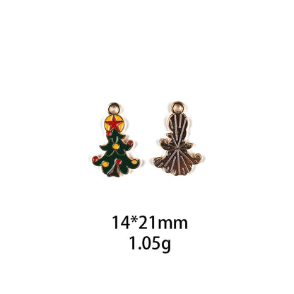 10 PCS/Package Zinc Alloy Christmas Hat Christmas Socks Pendant