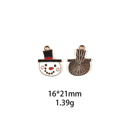 10 PCS/Package Zinc Alloy Christmas Hat Christmas Socks Pendant