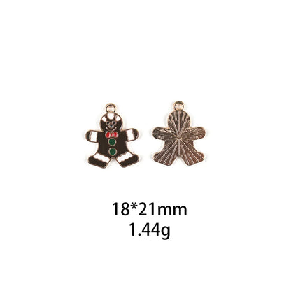 10 PCS/Package Zinc Alloy Christmas Hat Christmas Socks Pendant