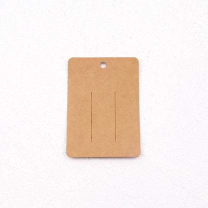 100 Blank Kraft Paper Earrings Earrings Card Bracelet Necklace Hairpin Jewelry Packaging Card Spot Wholesale