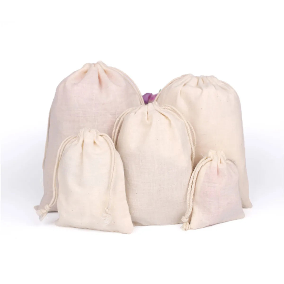 Simple Style Solid Color Cotton Jewelry Packaging Bags