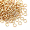 100 PCS/Package 4.5x0.8mm 4x0.8mm 5x0.8mm Hole 2~2.9mm Hole 3~3.9mm Hole 4~4.9mm 304 Stainless Steel 18K Gold Plated Circle Simple Solid Color Polished Open Jump Rings