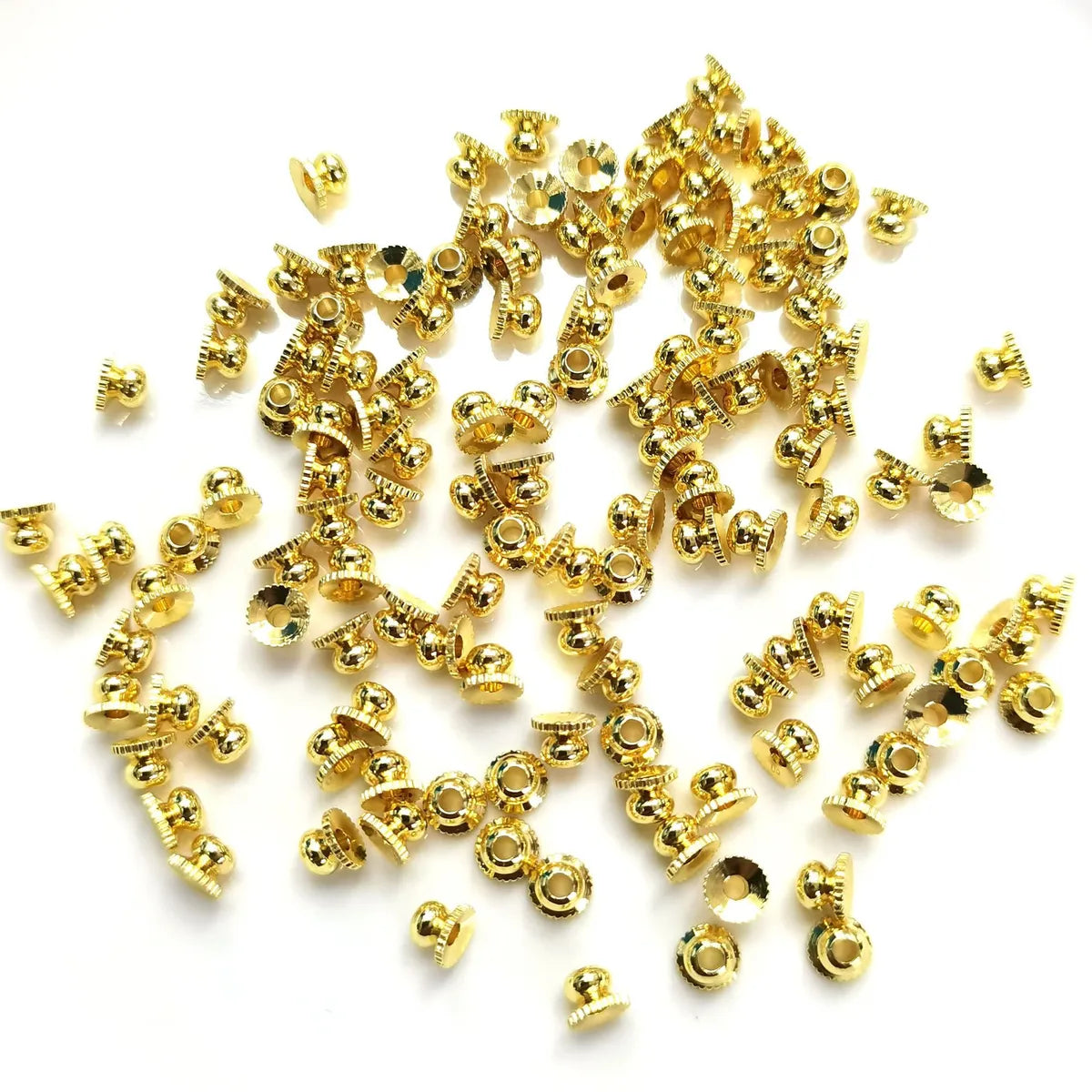 100 PCS/Package Copper Solid Color Beads