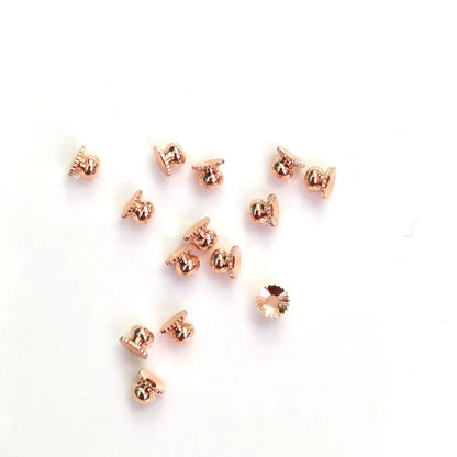 100 PCS/Package Copper Solid Color Beads