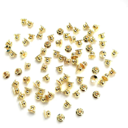 100 PCS/Package Copper Solid Color Beads