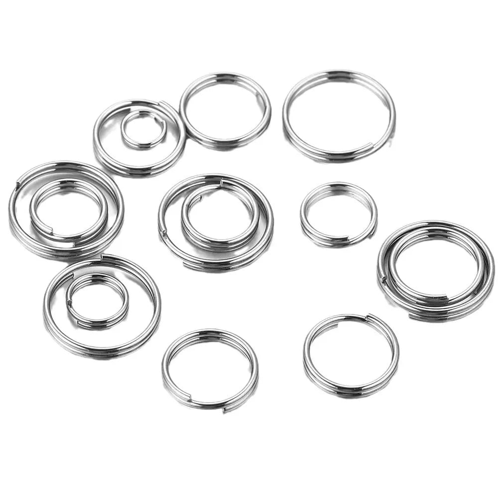 100 PCS/Package Diameter 10mm Diameter 6 Mm Diameter 8mm 304 Stainless Steel Solid Color Connection Ring