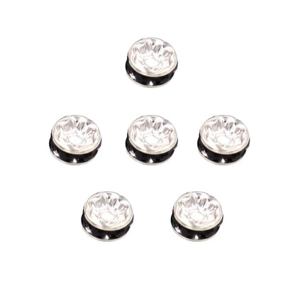 100 PCS/Package Diameter 10mm Diameter 6 Mm Diameter 8mm Metal Rhinestones Round Polished Spacer Bars