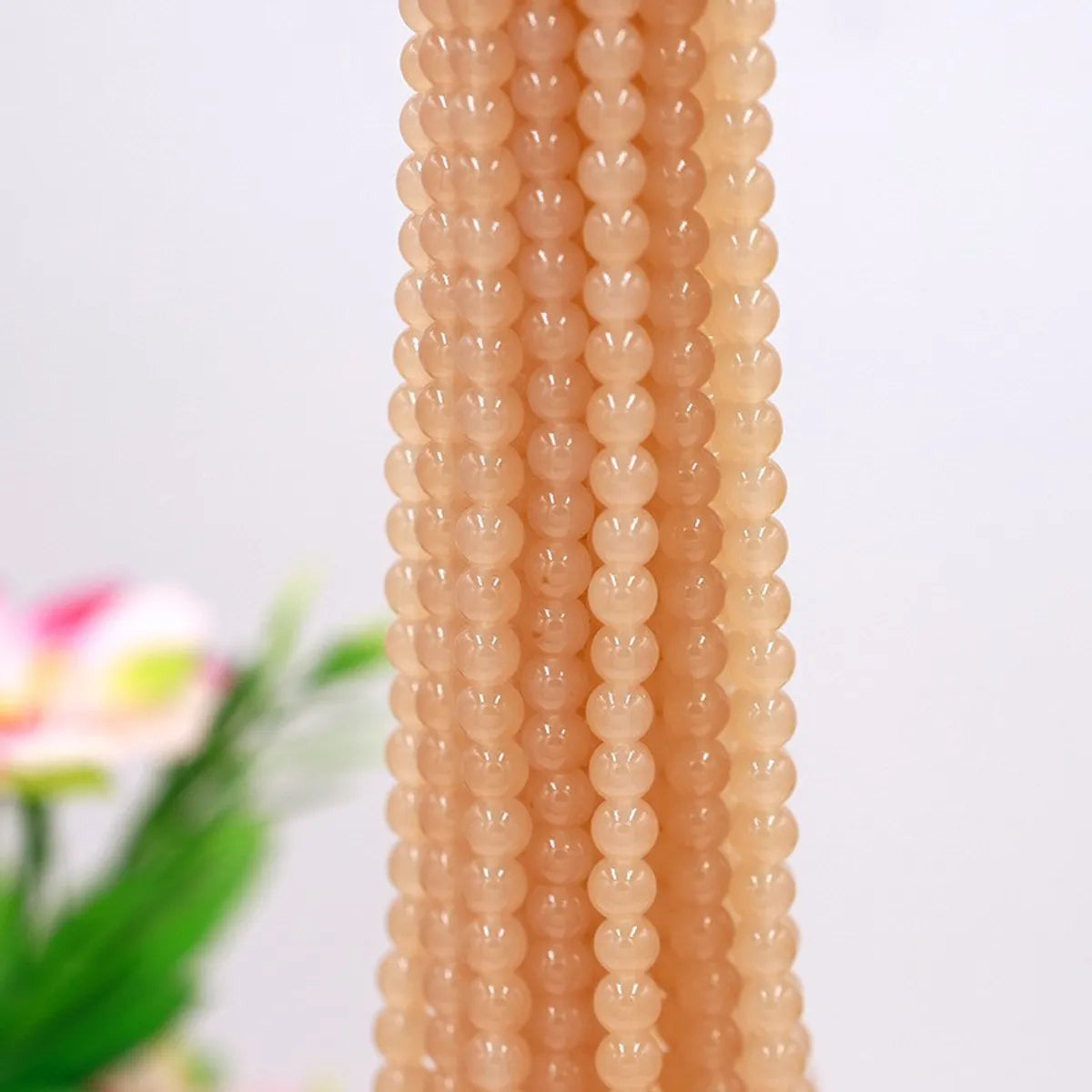 100 PCS/Package Glass Solid Color Beads