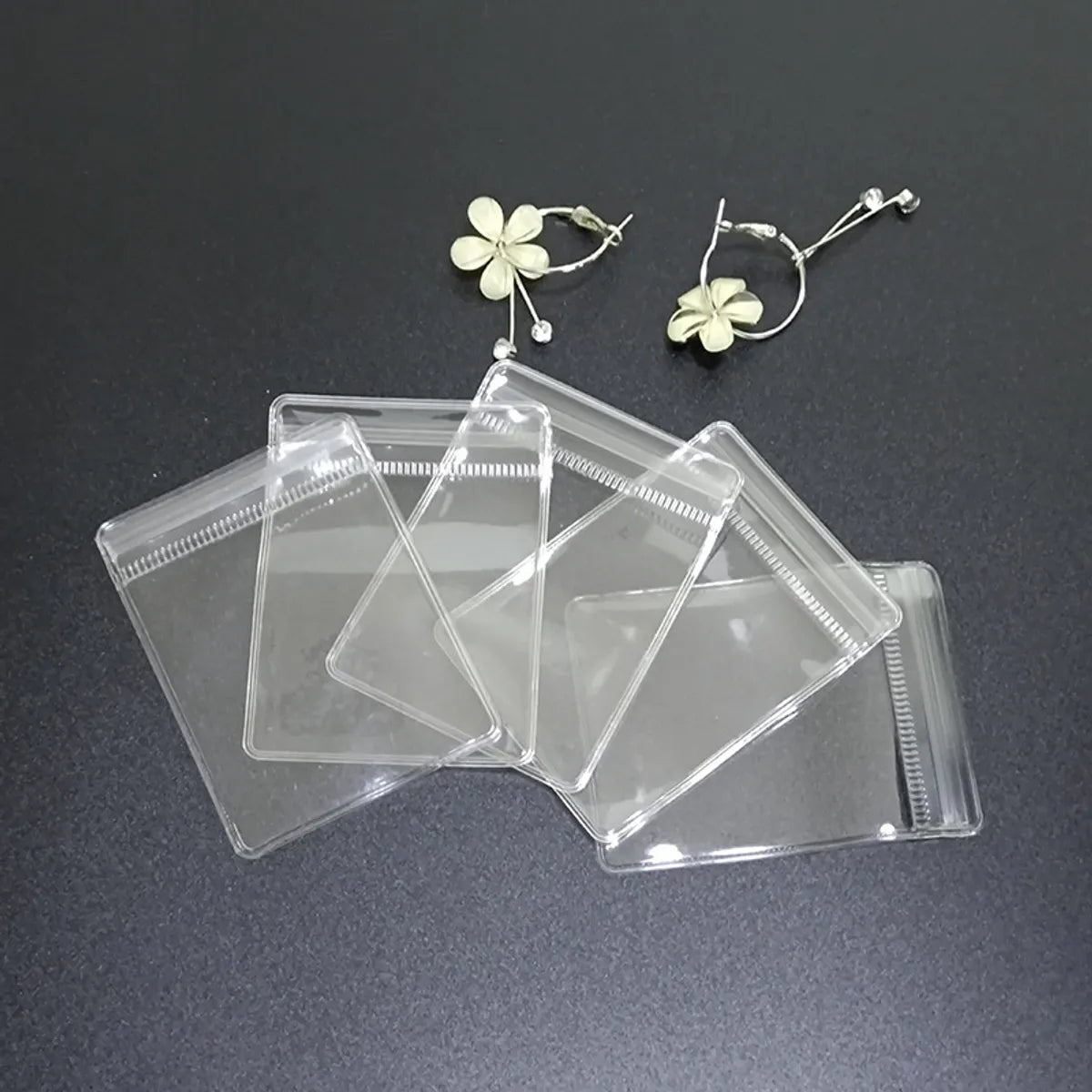 100 PCS/Package PVC Simple Style Classic Style Holiday Daily Transparent Jewelry Packaging Bags