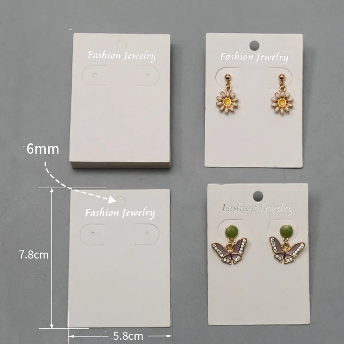 100 Simple Solid Color Earrings Printing Packaging Cards