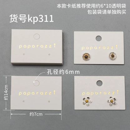 100 Simple Solid Color Earrings Printing Packaging Cards