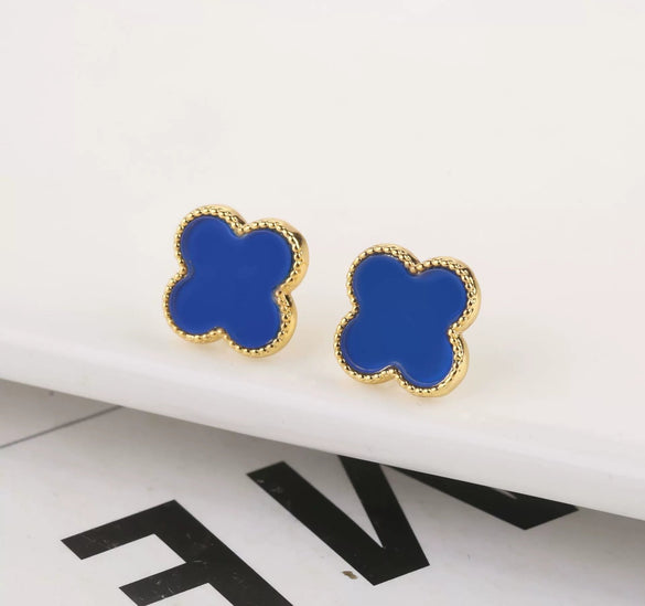 Wholesale Plastic Shell Volcanic Lava Rock Retro 3 Piece Set For Ladies Copper 18K Gold Plated With Plant Flower Pattern Electroplated