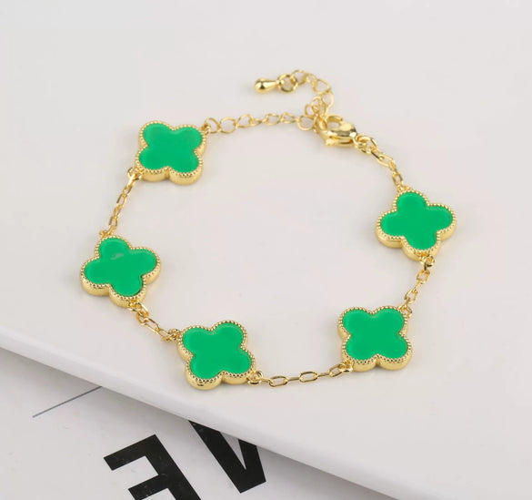 Wholesale Plastic Shell Volcanic Lava Rock Retro 3 Piece Set For Ladies Copper 18K Gold Plated With Plant Flower Pattern Electroplated