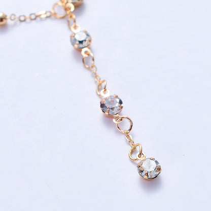 Wholesale Jewelry Simple Style Solid Color Metal Rhinestones Body Chain