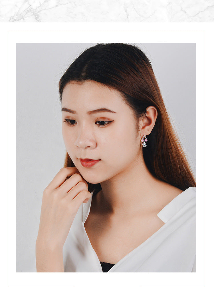 1 Pair Elegant Simple Style Bow Knot Plating Inlay Copper Zircon Rose Gold Plated White Gold Plated Drop Earrings