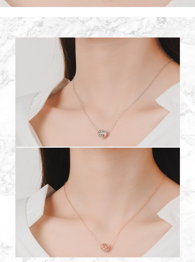 Simple Style Solid Color Copper Inlay Zircon Pendant Necklace