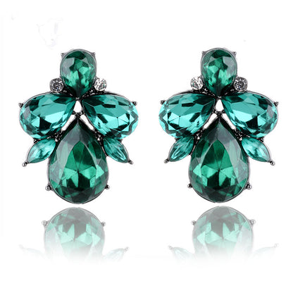 1 Pair Retro Geometric Alloy Plating Rhinestones Women's Drop Earrings