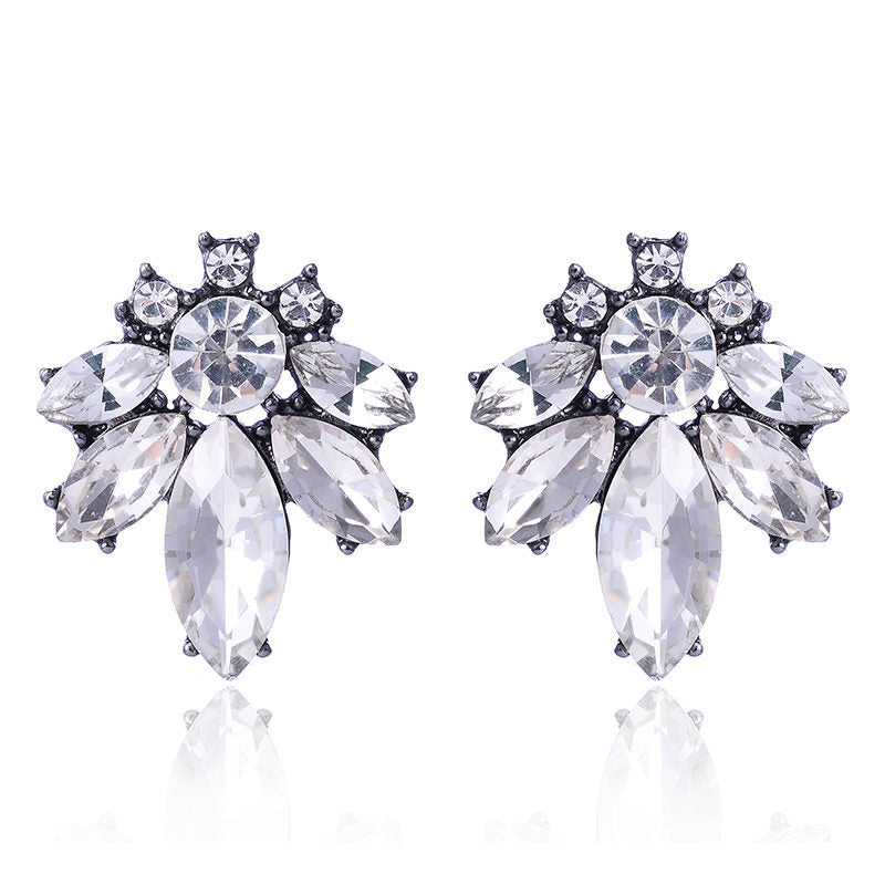 1 Pair Fashion Geometric Alloy Plating Rhinestones Women's Ear Studs