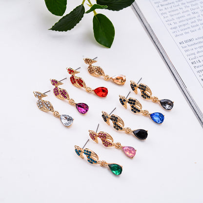 1 Pair Fashion Geometric Alloy Plating Rhinestones Women's Ear Studs