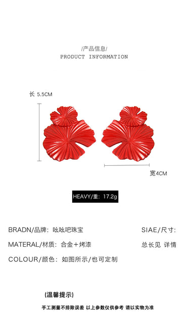 Fashion Geometric Flower Alloy Earrings Wholesale