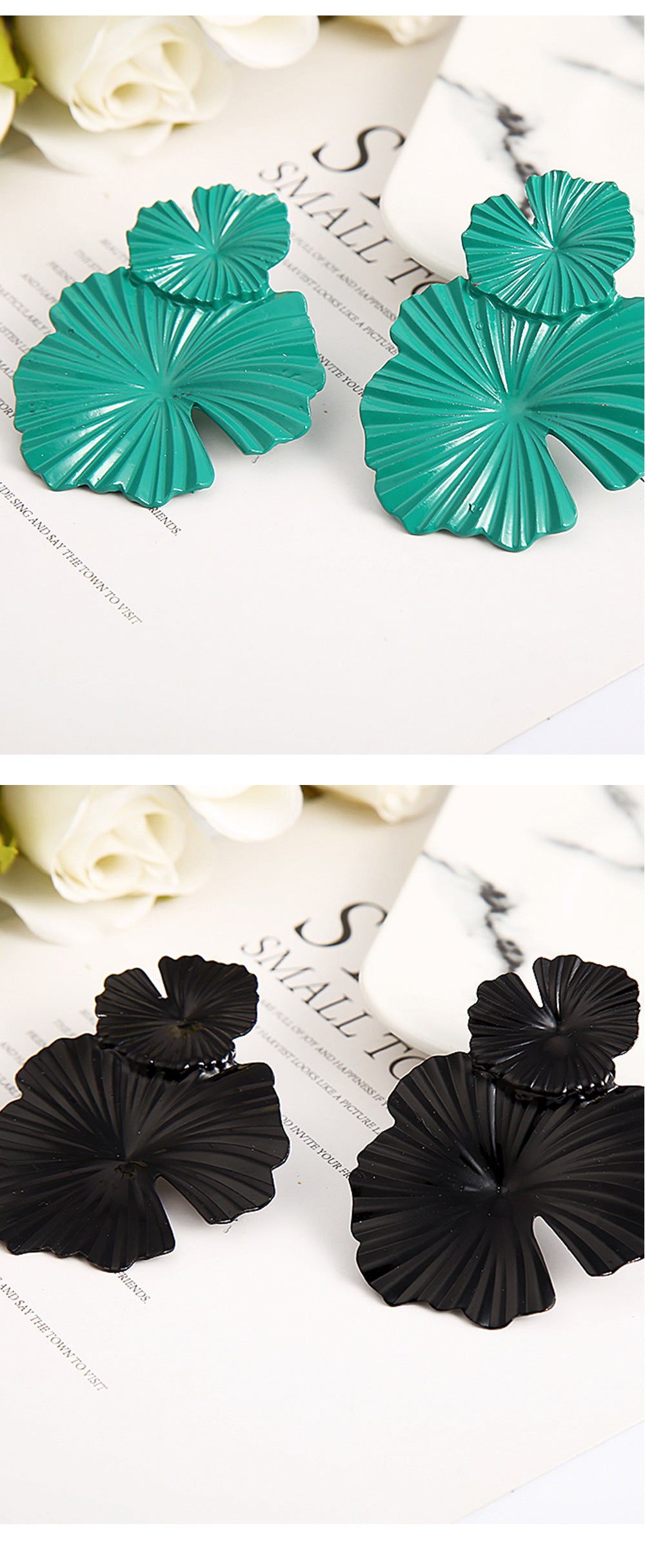 Fashion Geometric Flower Alloy Earrings Wholesale