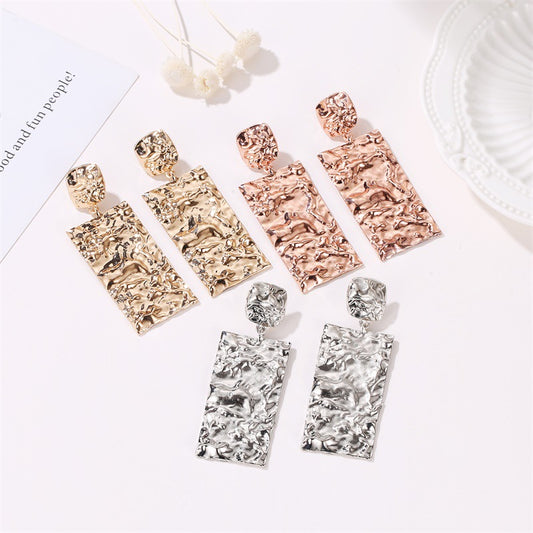 Fashion Geometric Plating Alloy No Inlaid Earrings Ear Studs