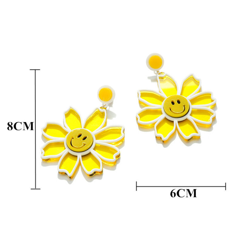 Pastoral Flower Arylic Women's Drop Earrings 1 Pair