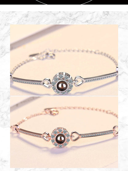 Simple Style Round Heart Shape Copper Zircon Bracelets In Bulk