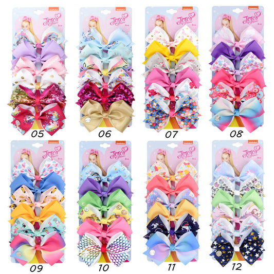 Cute Unicorn Mermaid Bow Hairpin Set