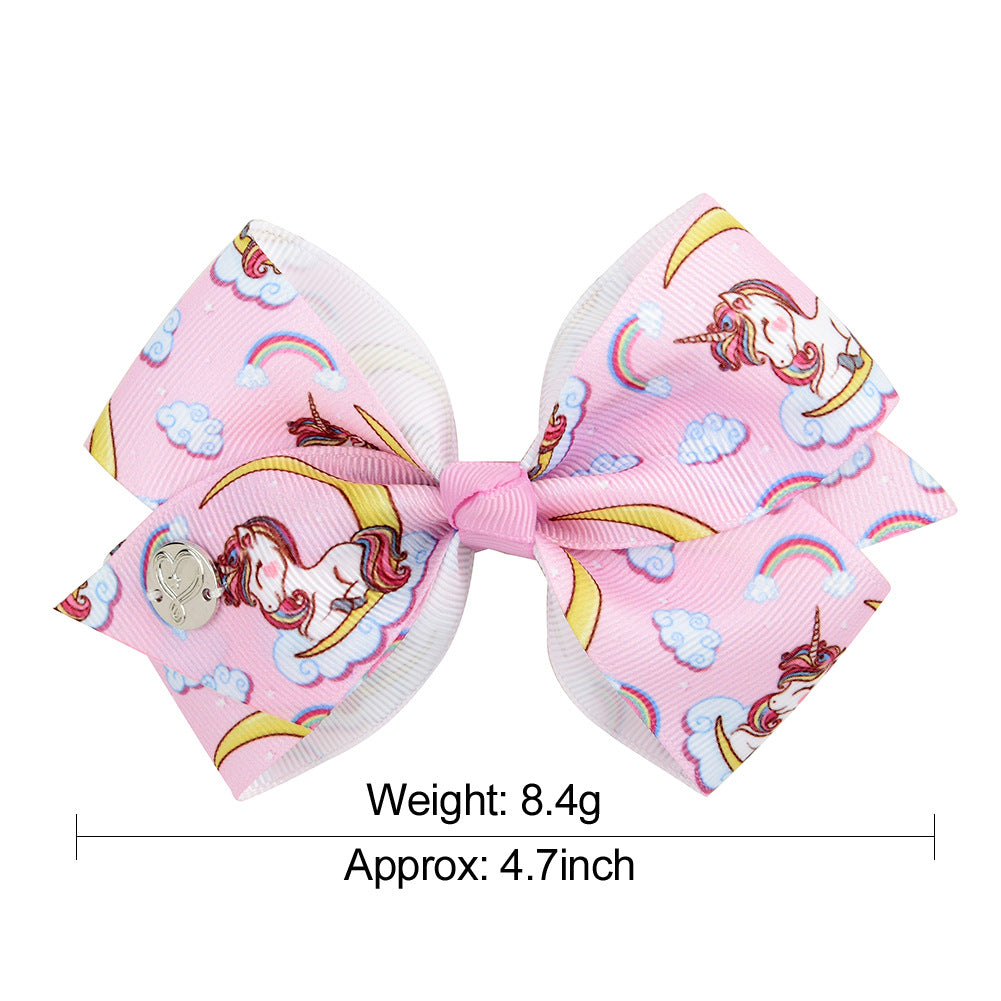 Cute Unicorn Mermaid Bow Hairpin Set