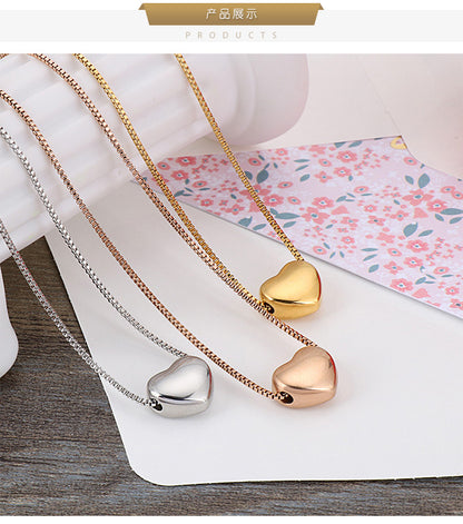 Wholesale Jewelry Heart-shaped Pendant Stainless Steel Necklace Gooddiy