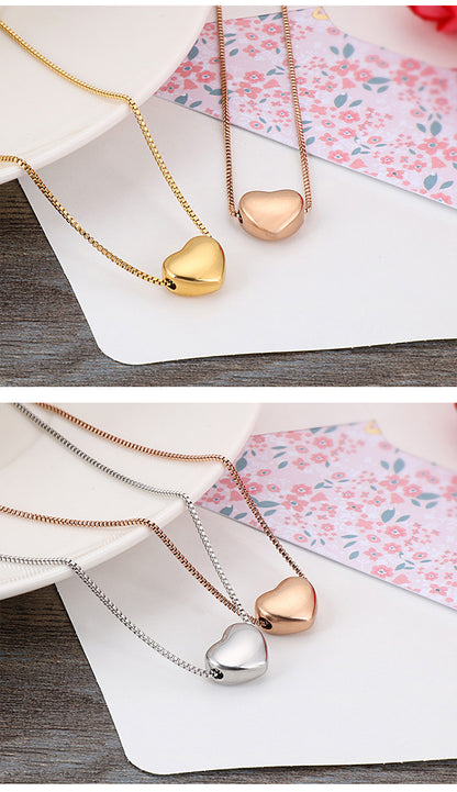 Wholesale Jewelry Heart-shaped Pendant Stainless Steel Necklace Gooddiy